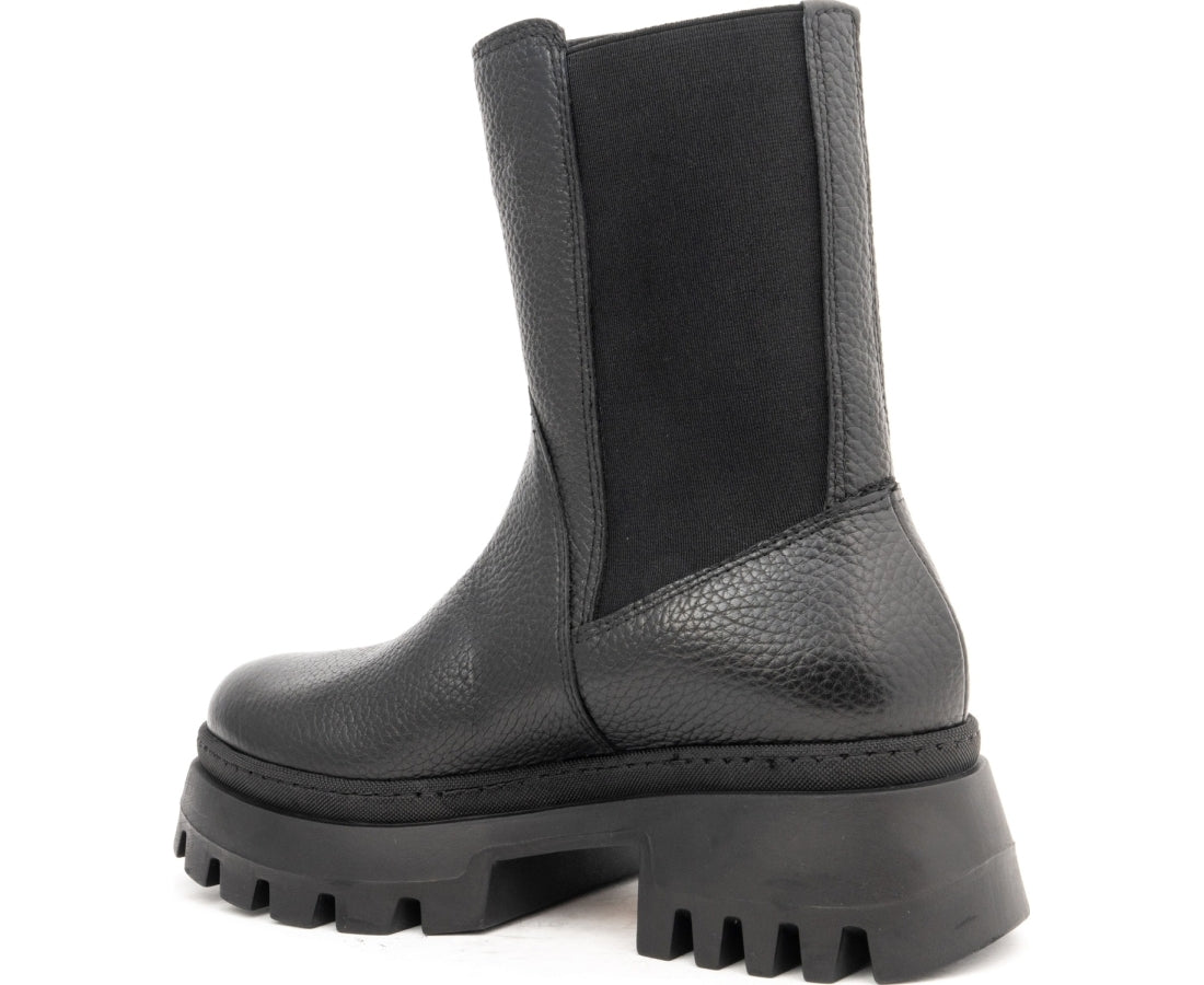 black casual closed booties