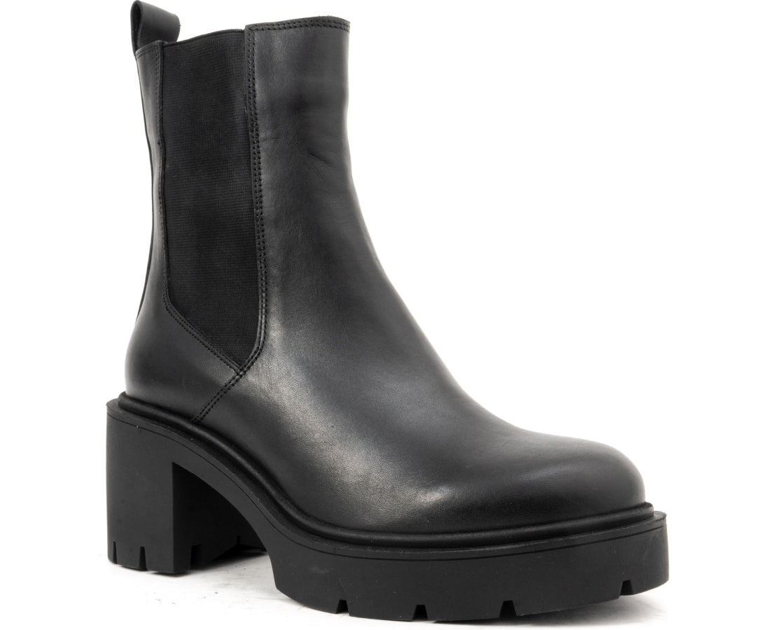 black casual closed booties