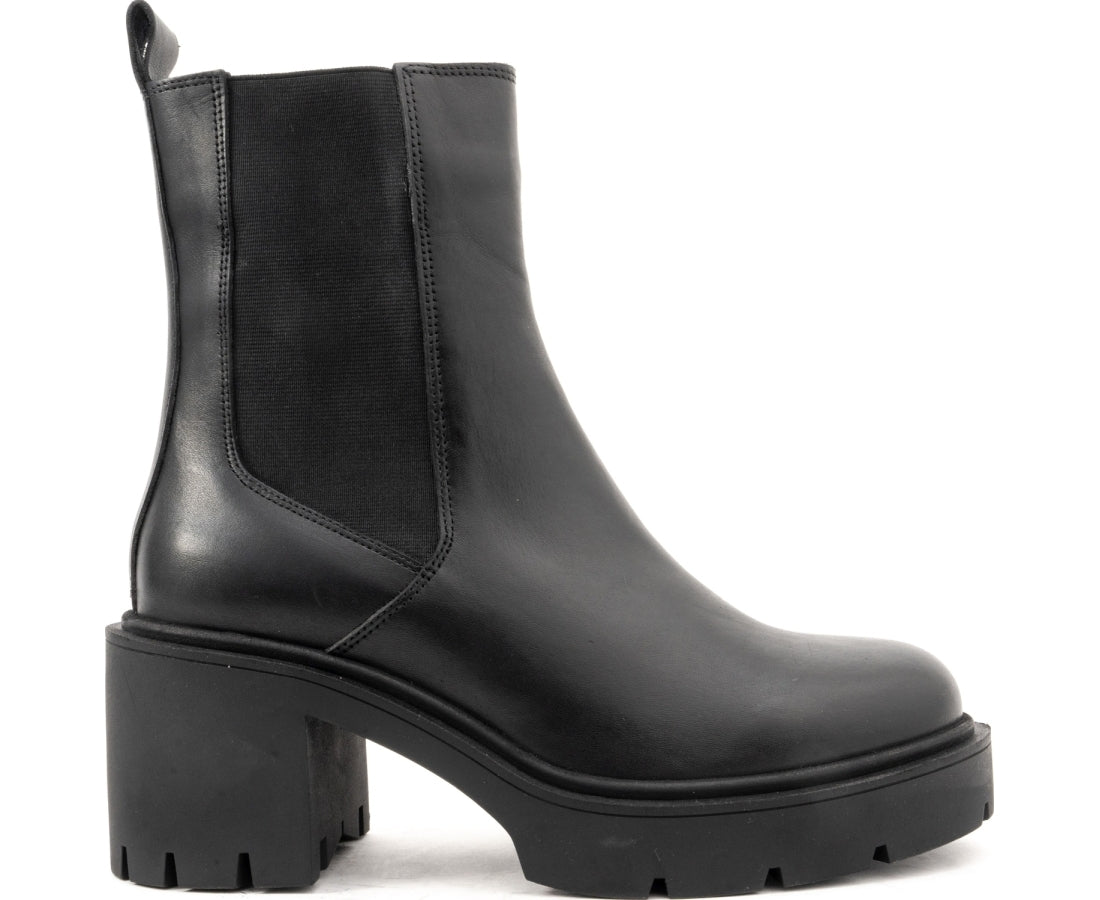 black casual closed booties
