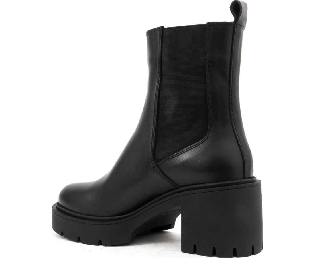 black casual closed booties