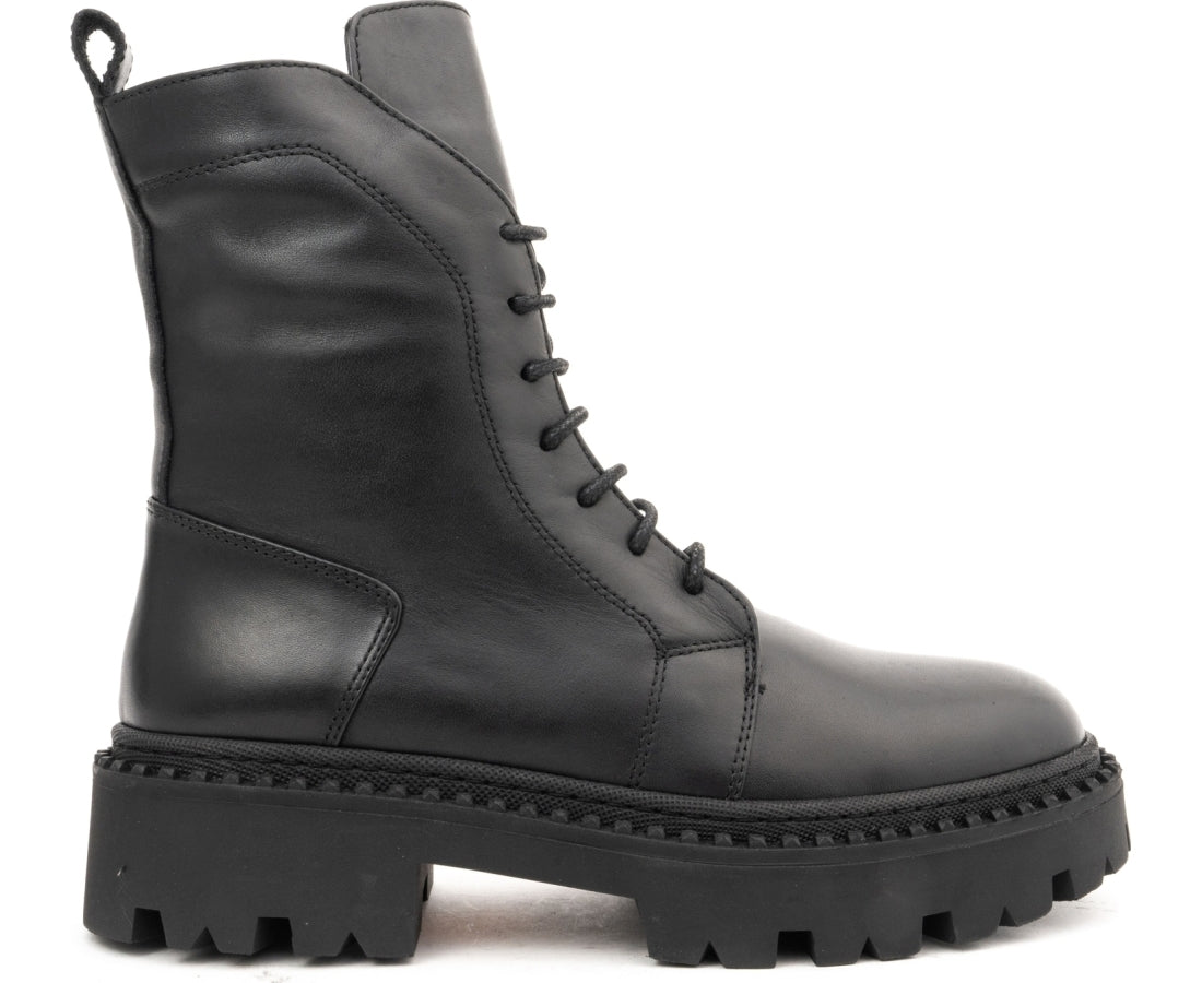 black casual closed booties