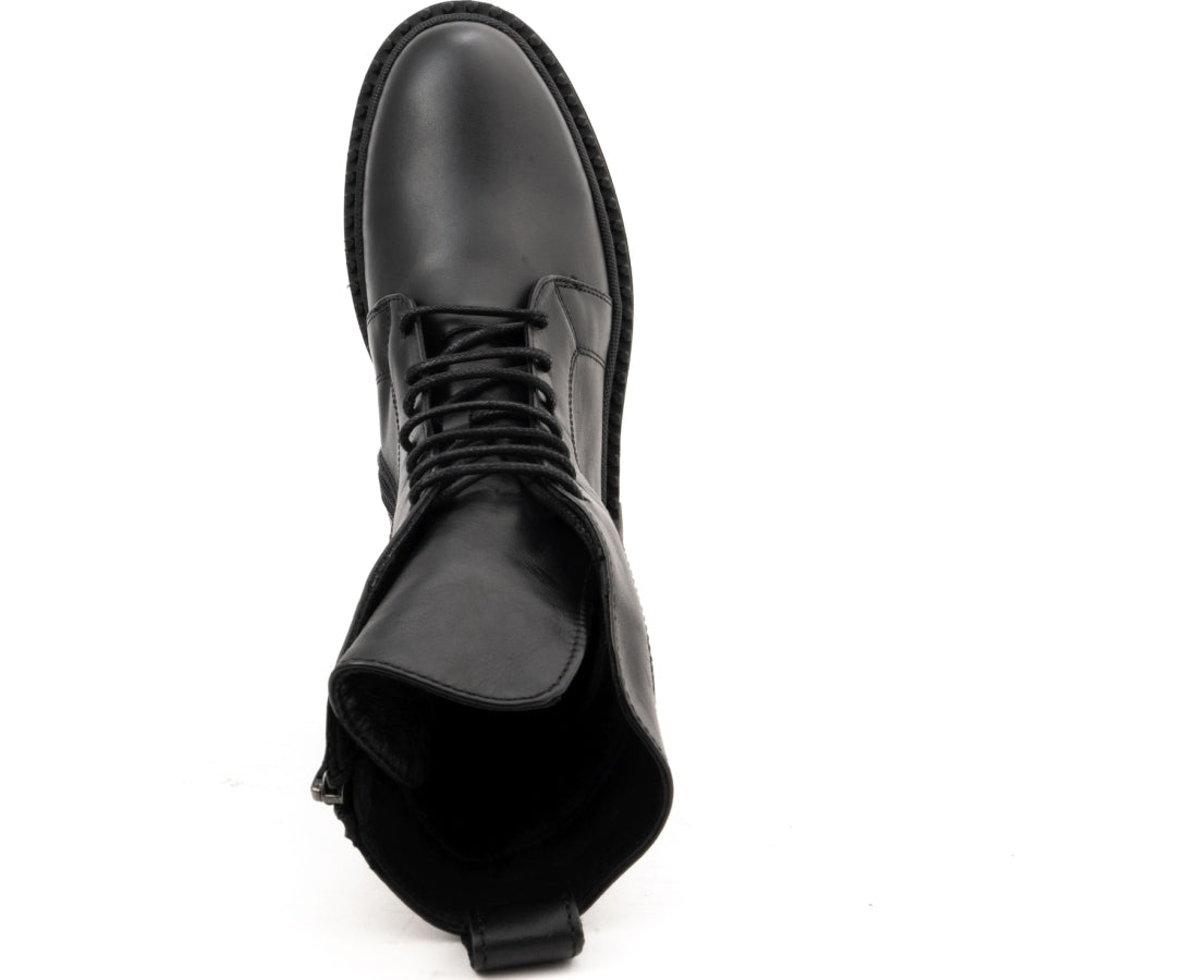 black casual closed booties