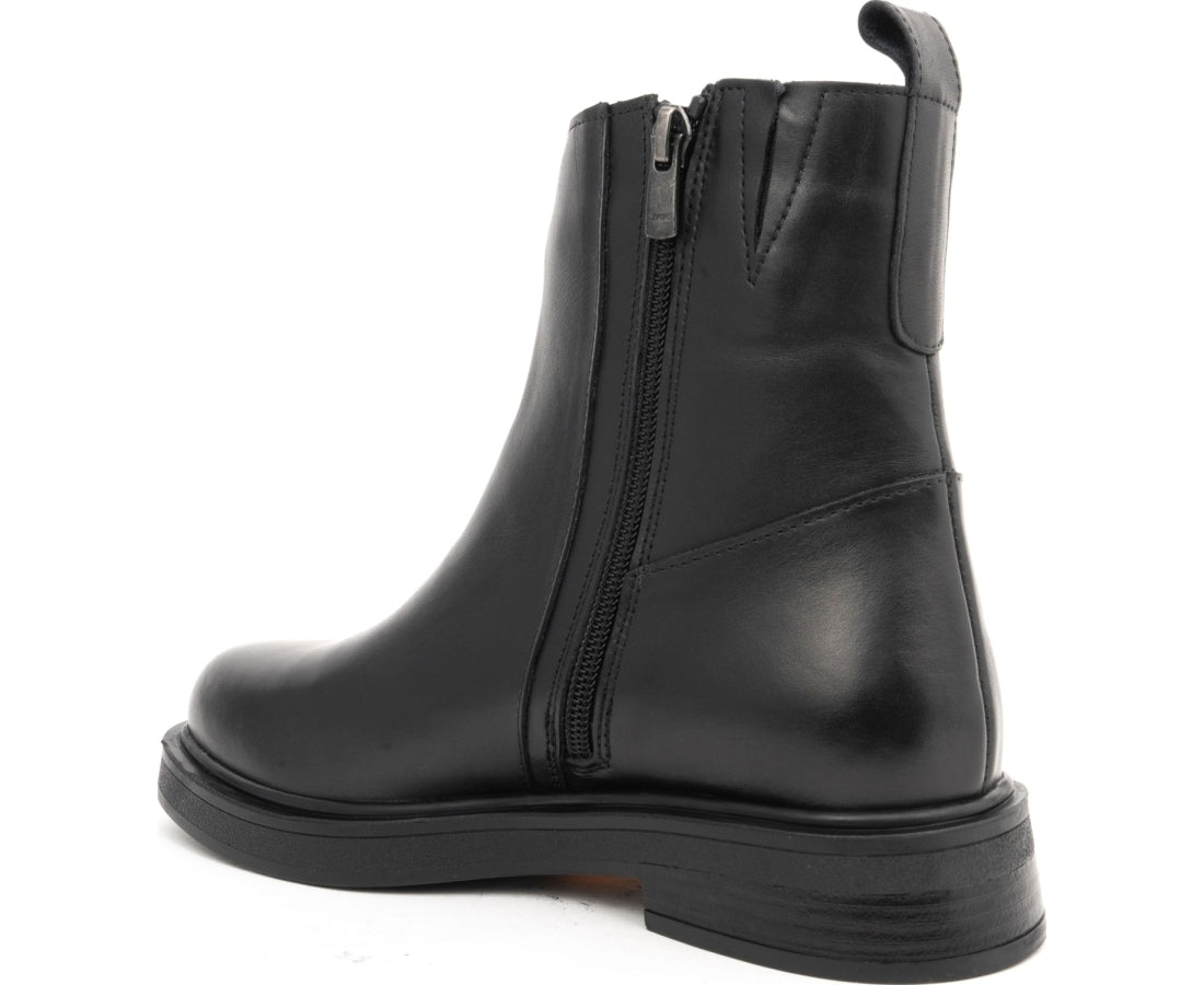 black casual closed booties