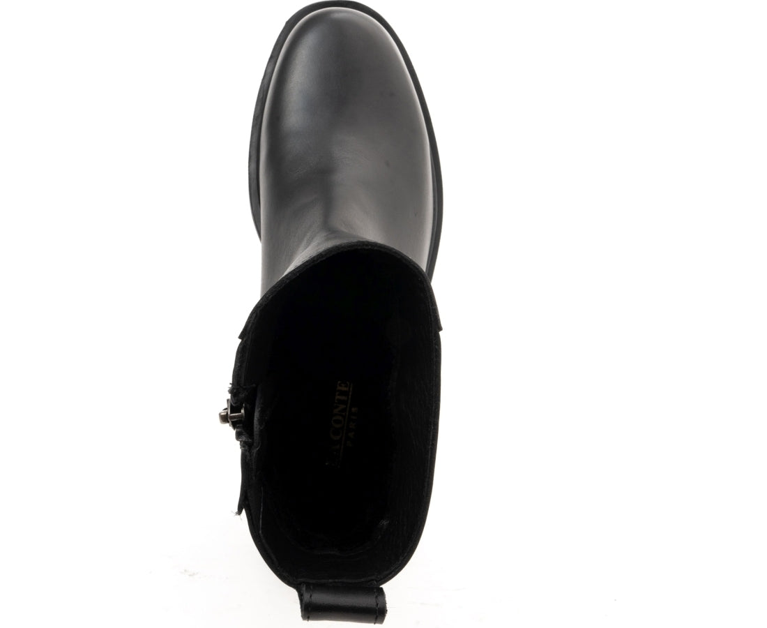 black casual closed booties