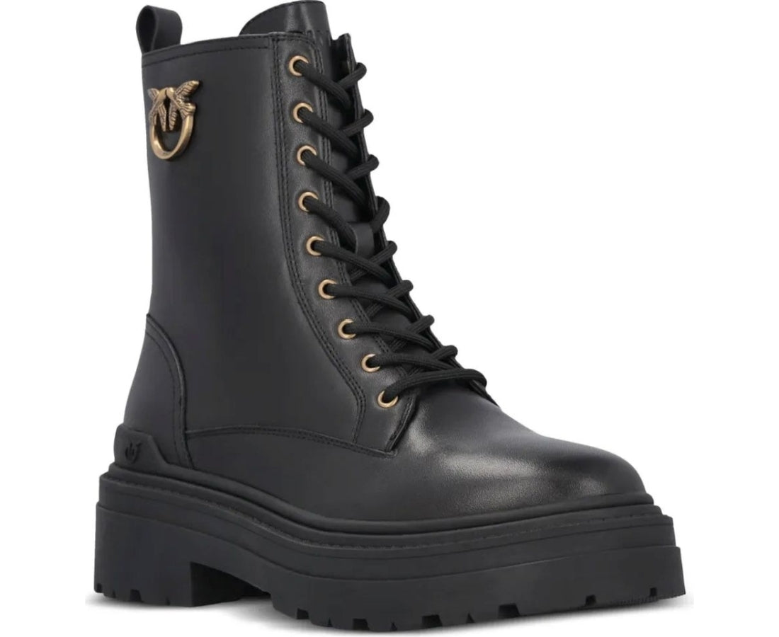 mia leather combat boots