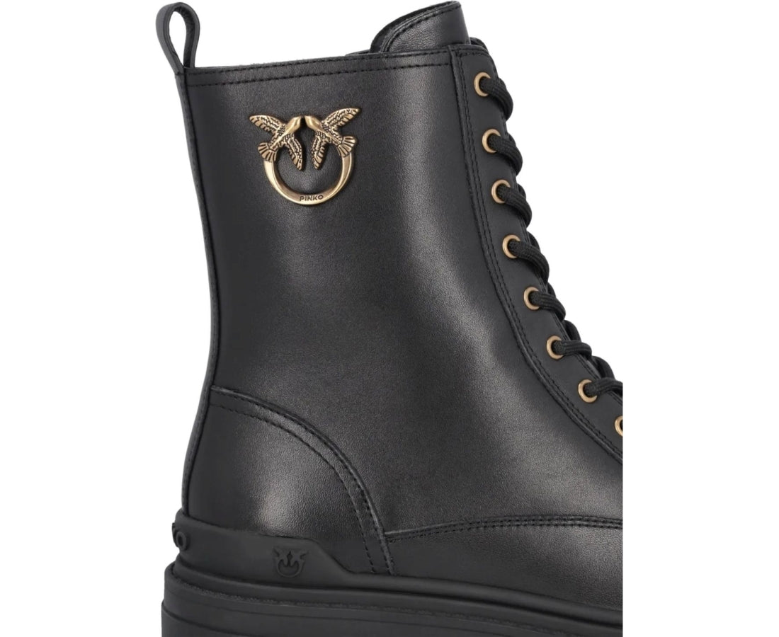 mia leather combat boots