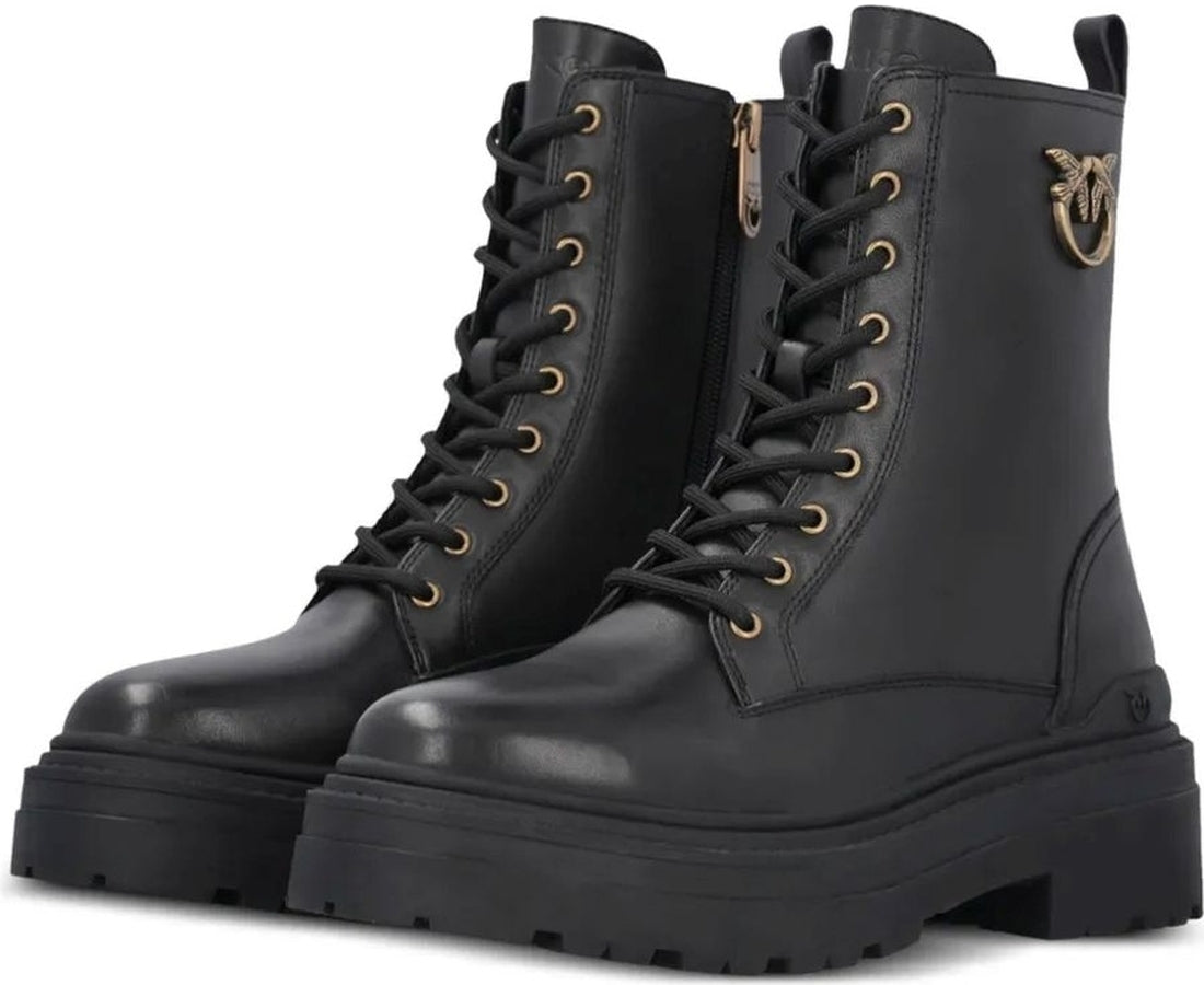 mia leather combat boots