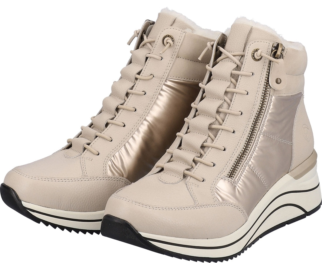 beige casual closed booties