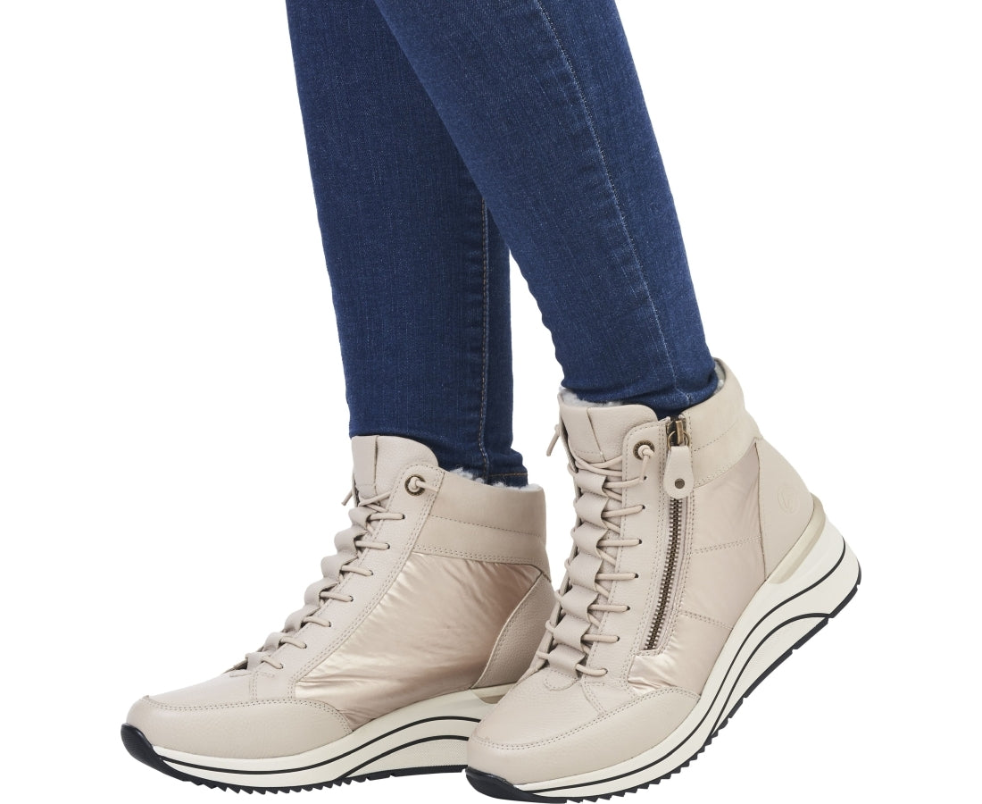 beige casual closed booties