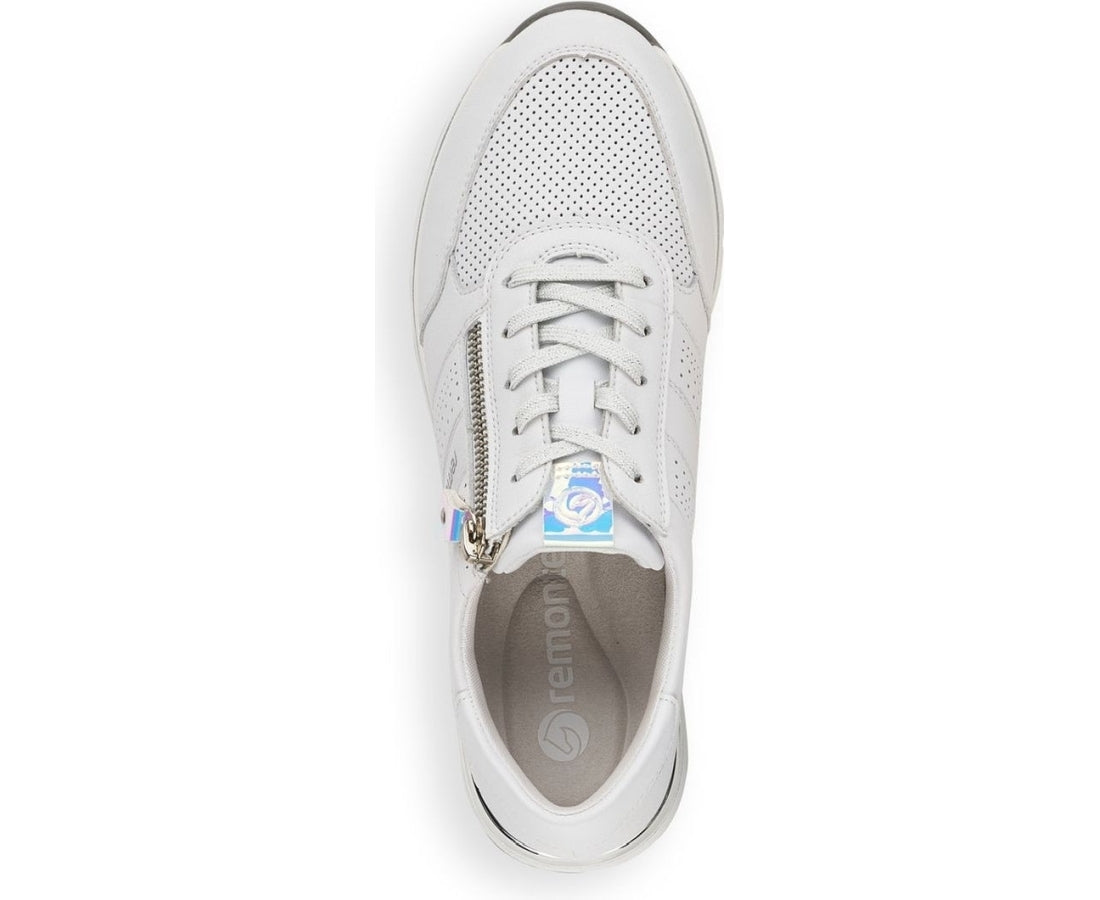 white casual closed sport shoe