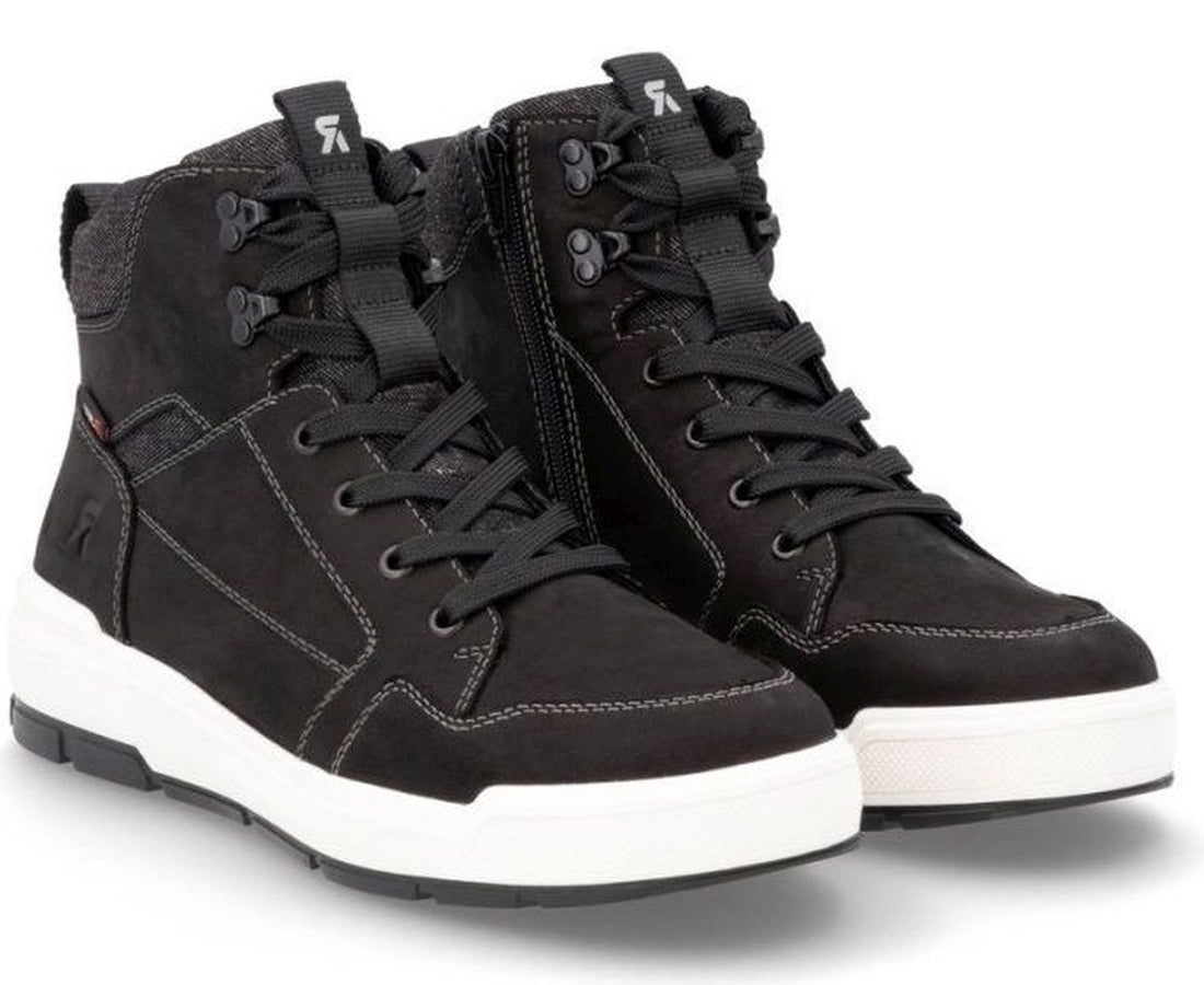 black casual closed men's boots