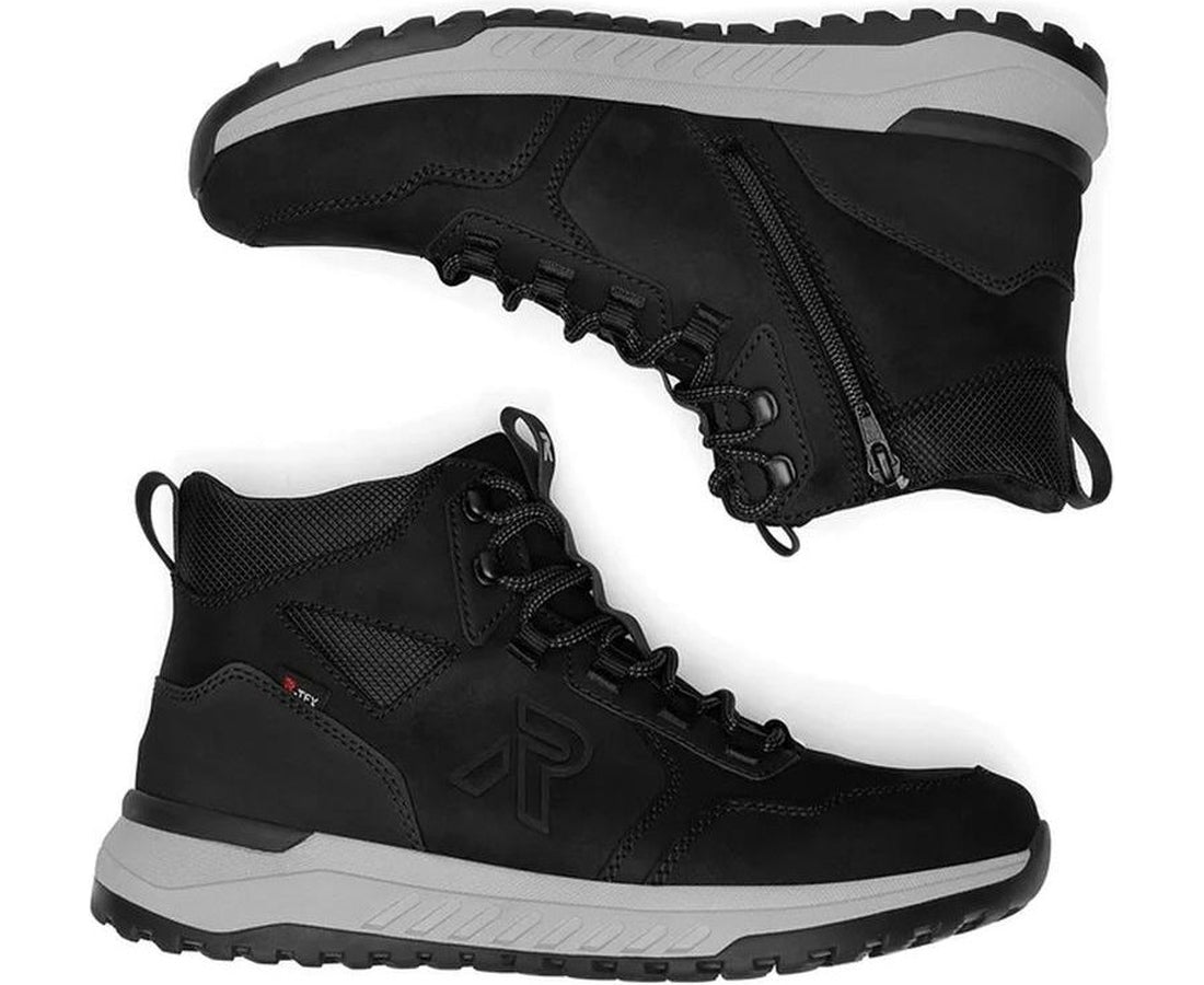 black casual closed men's boots