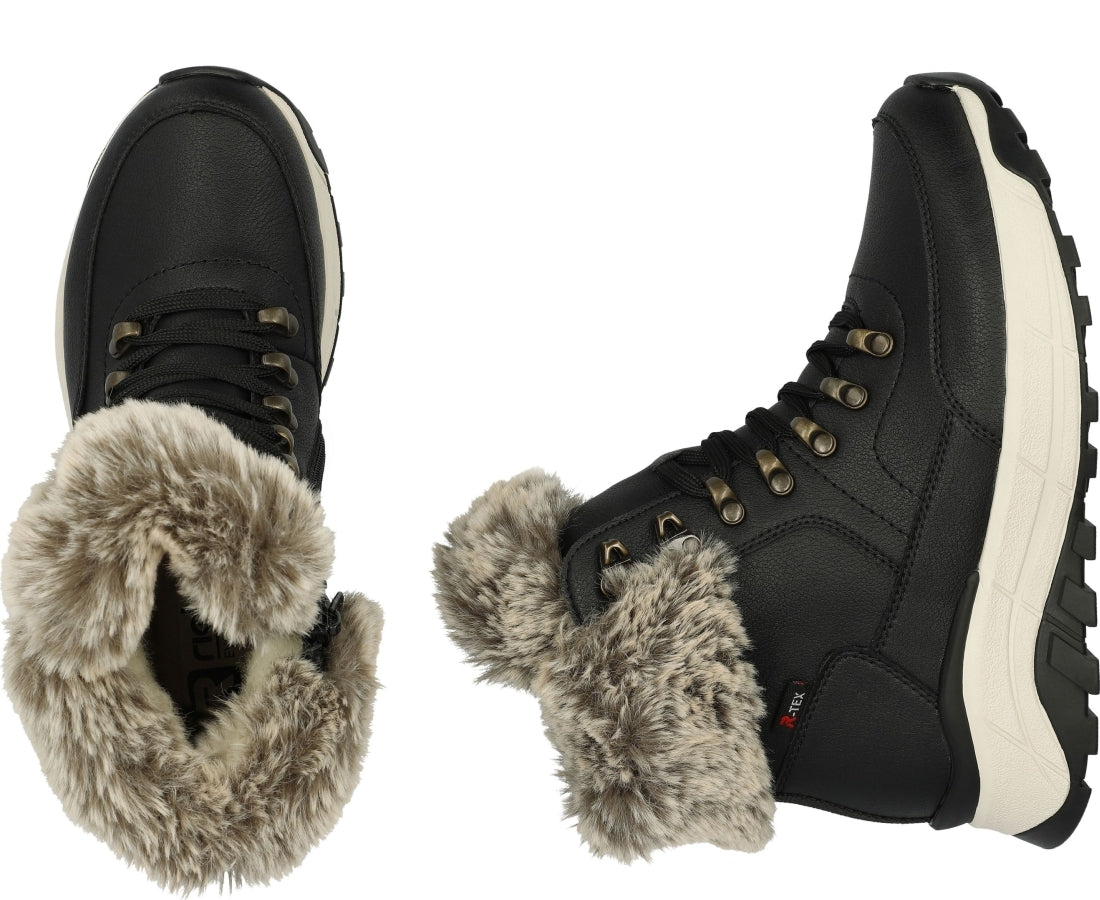 black casual closed booties