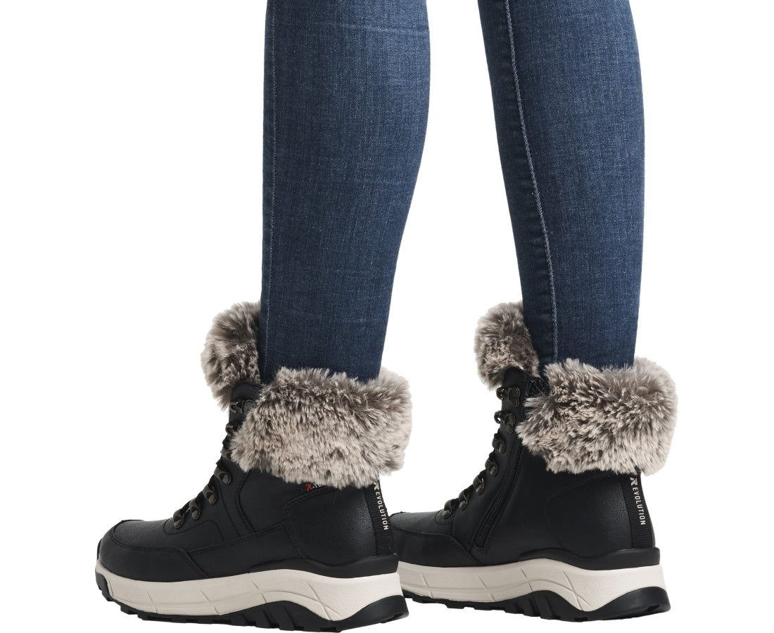 black casual closed booties