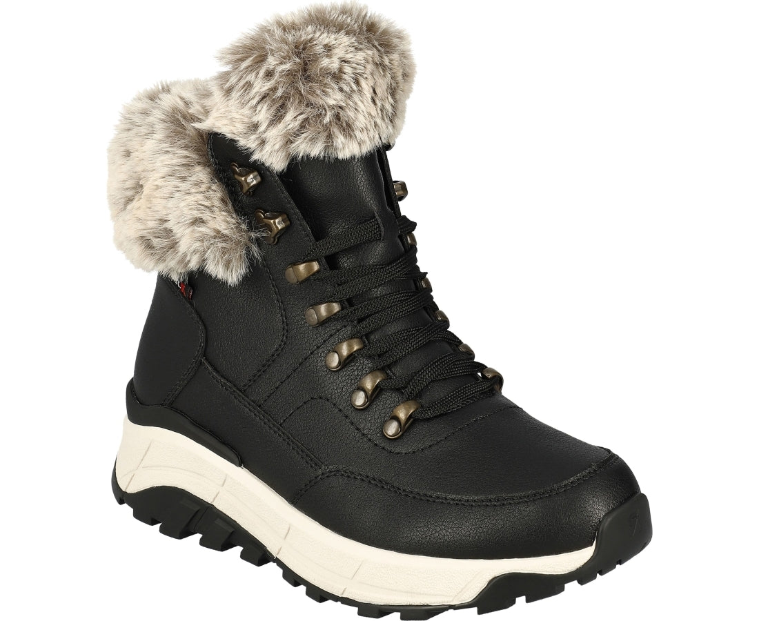 black casual closed booties