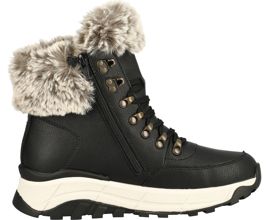 black casual closed booties