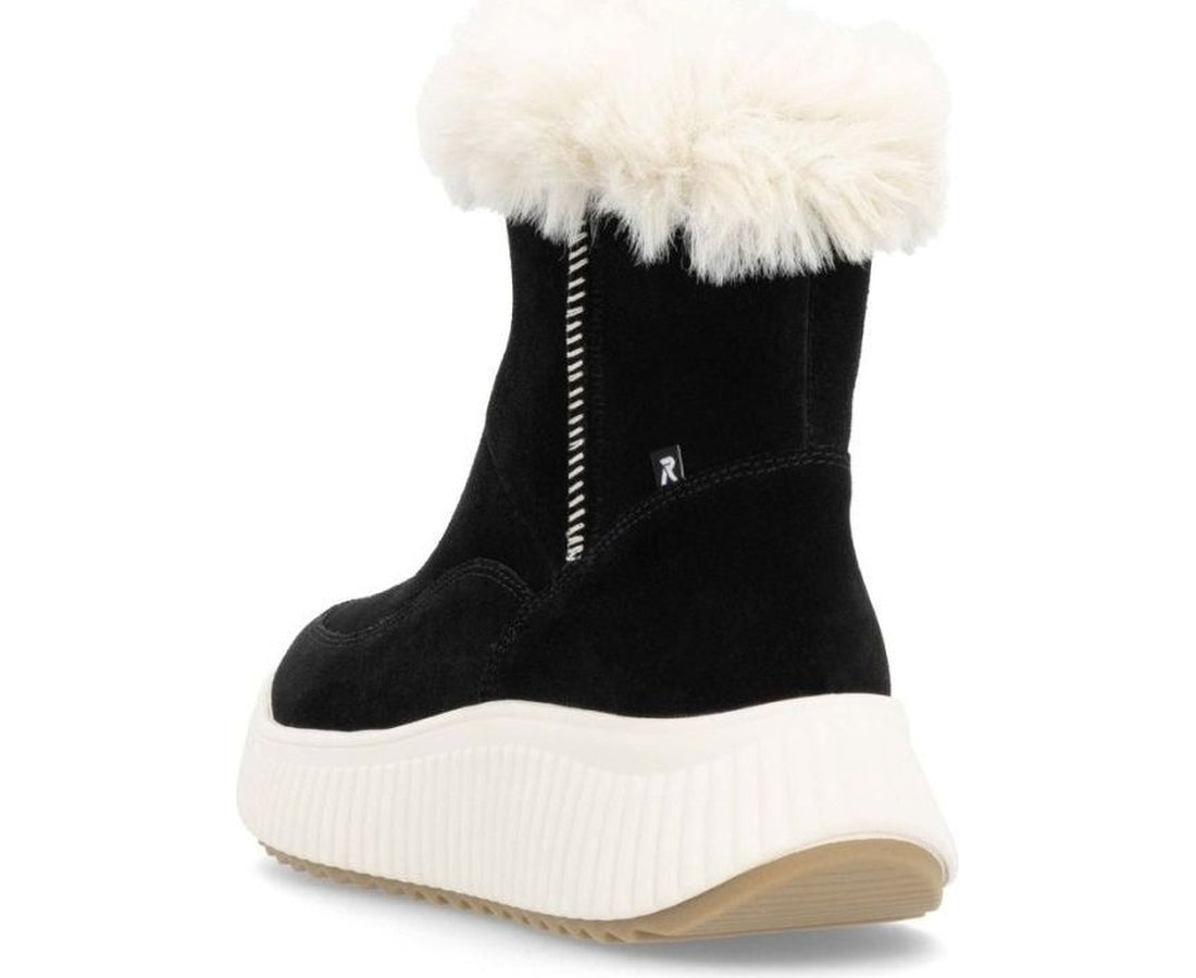 black casual closed ladies mid height boots