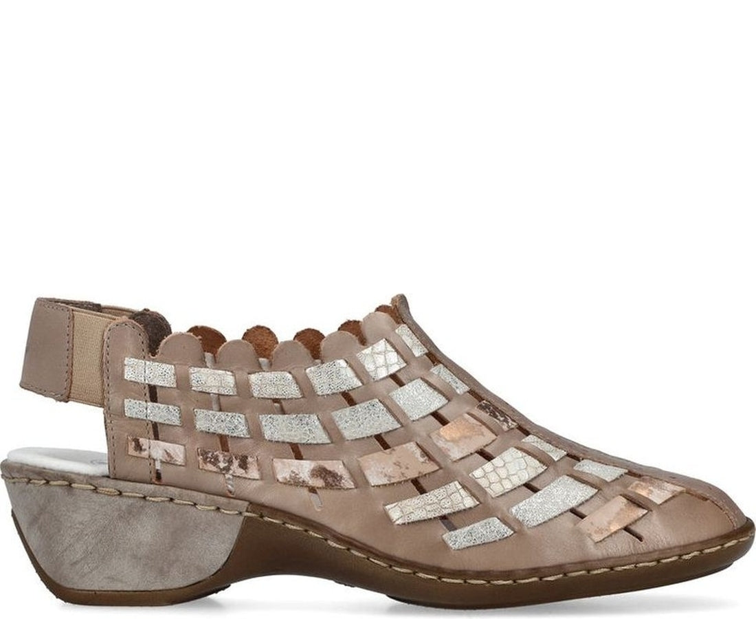 grey casual part-open sandals