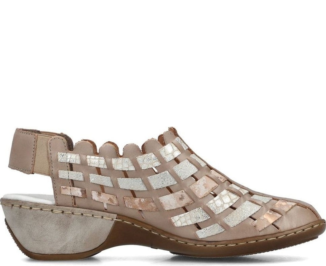 grey casual part-open sandals