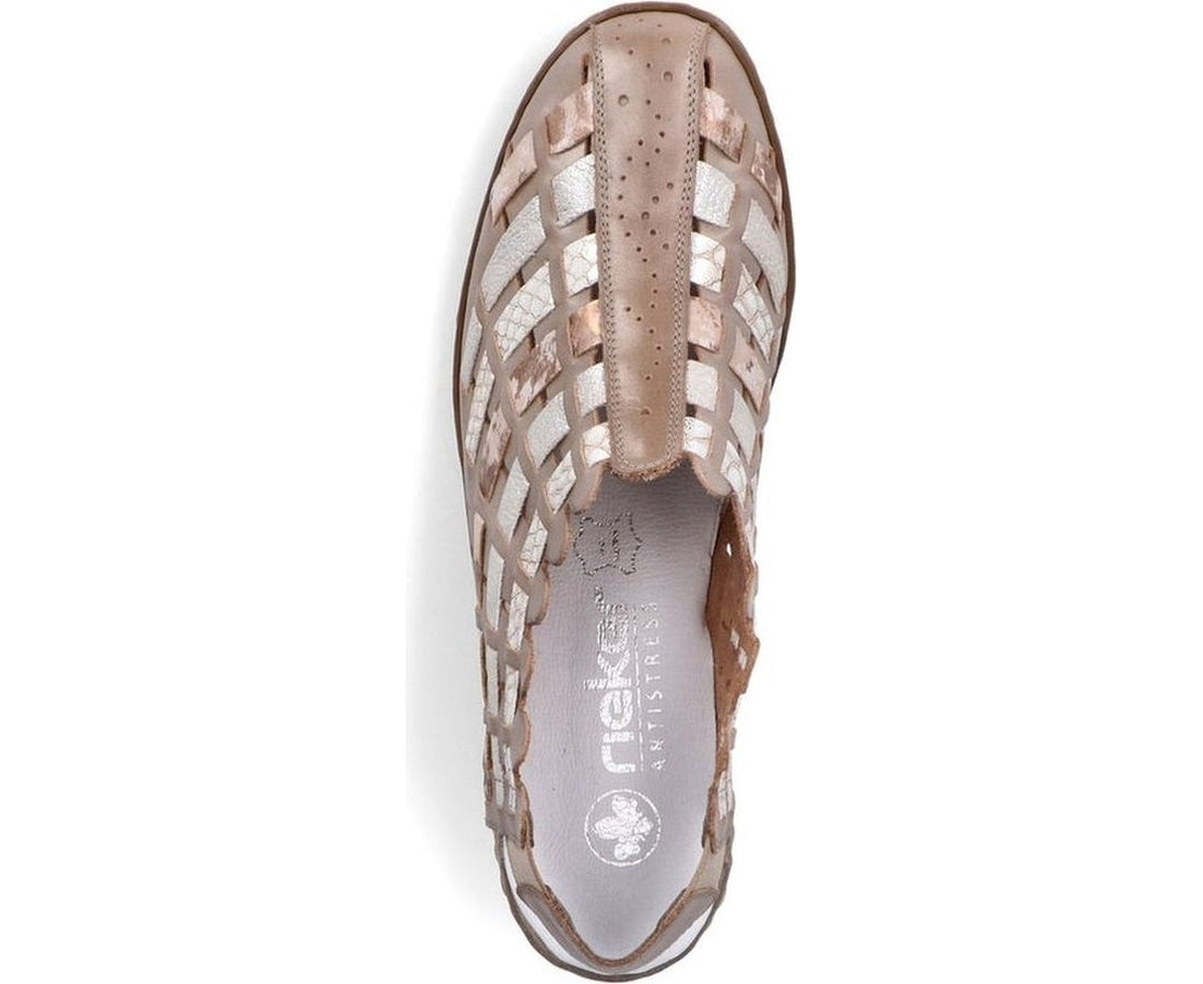 grey casual part-open sandals