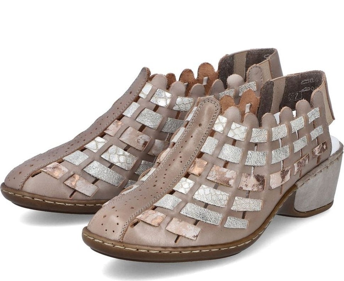 grey casual part-open sandals