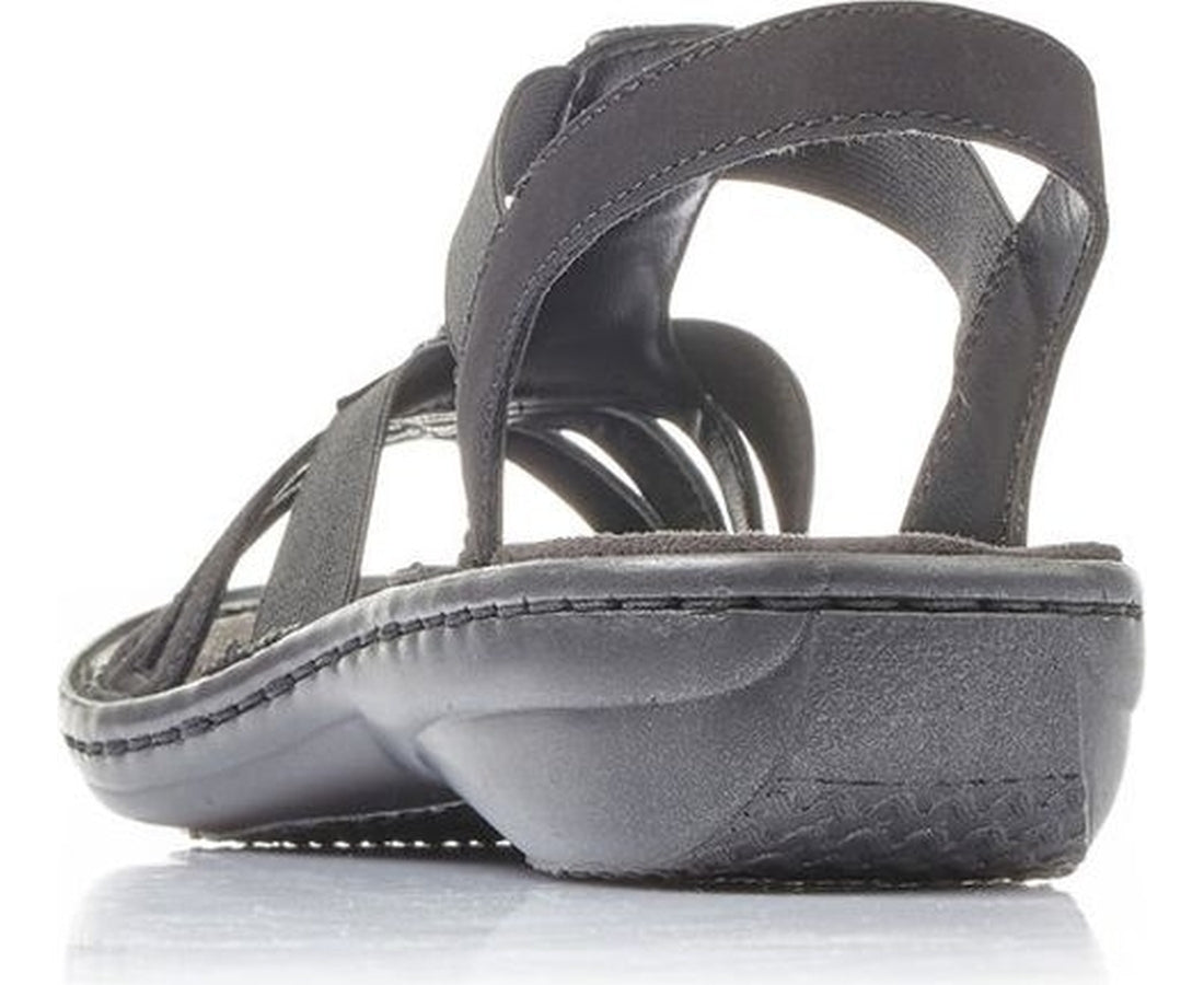 black casual open sandals