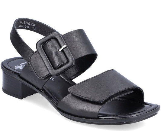 black casual open sandals