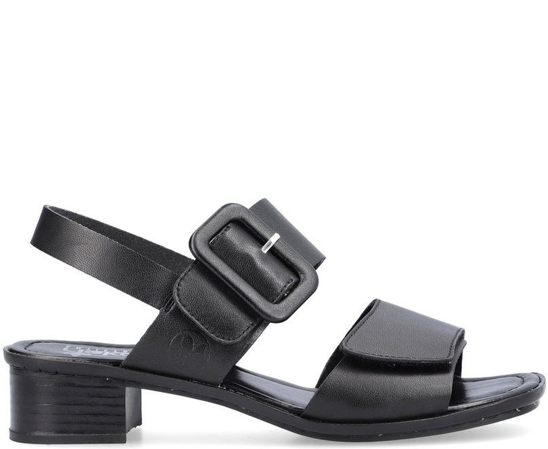 black casual open sandals