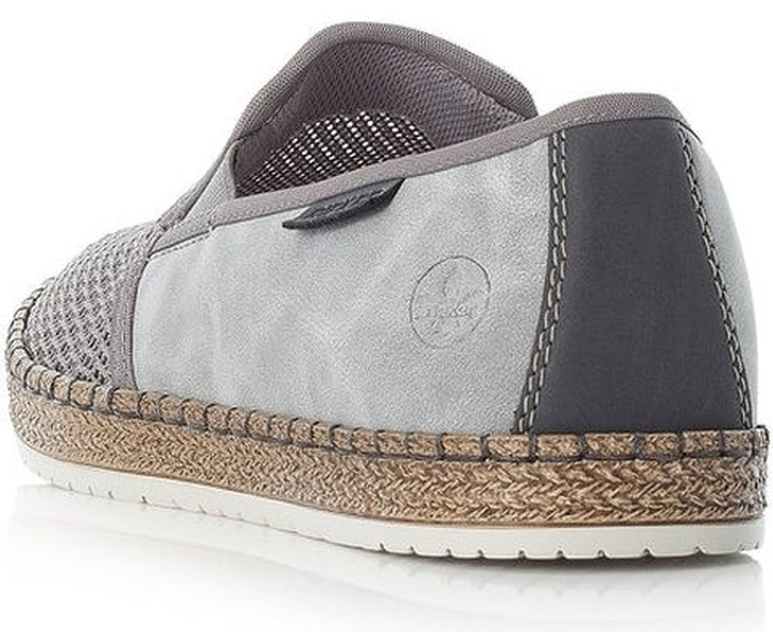 grey casual closed espadriles