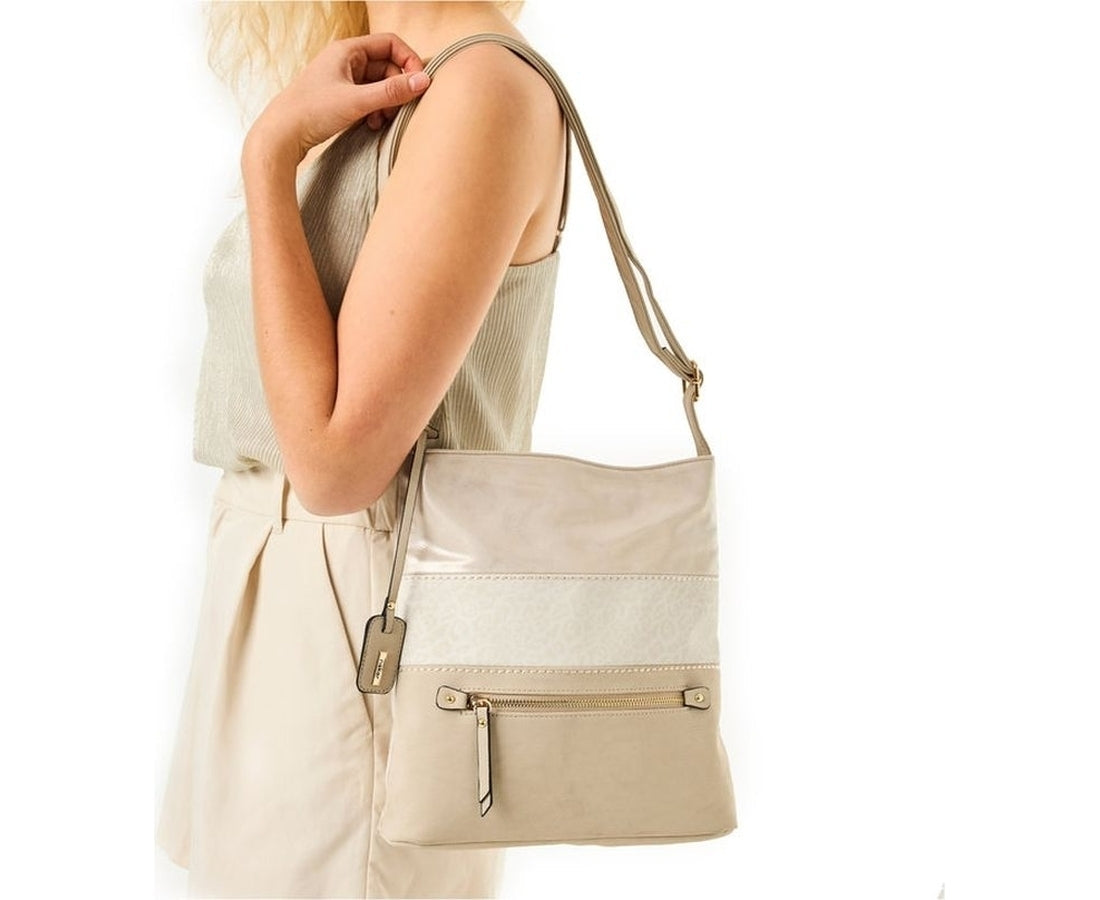 beige casual handbag