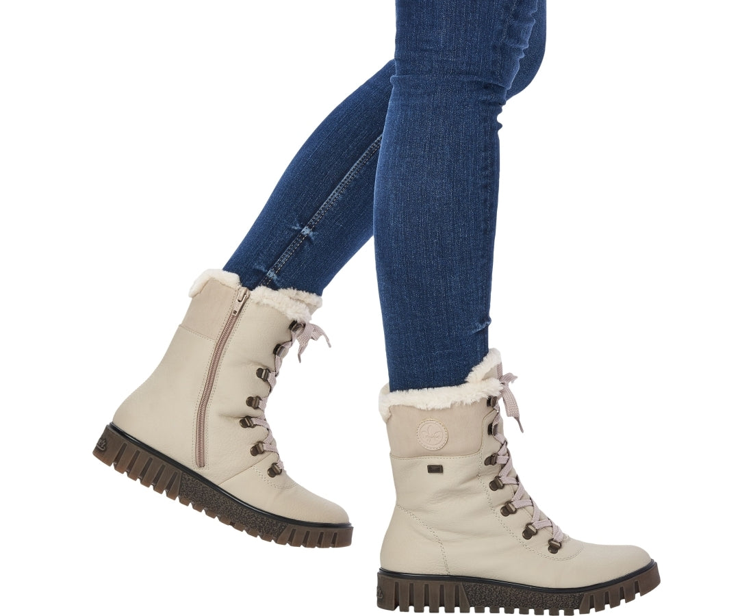 beige casual closed booties