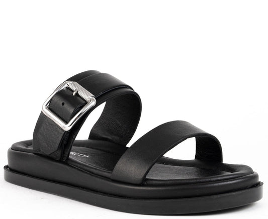 black casual open sandals