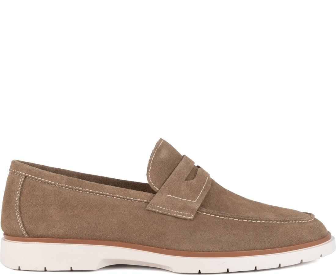 brown casual closed loafers