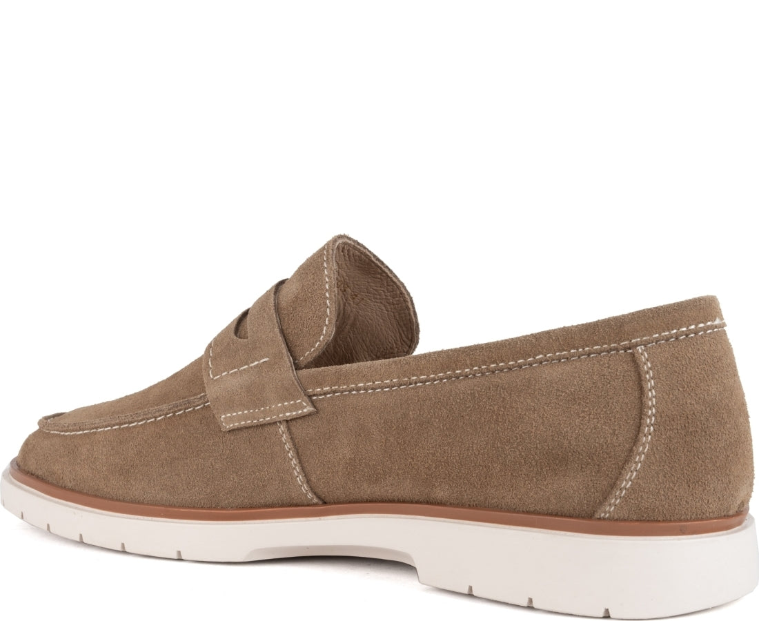 brown casual closed loafers