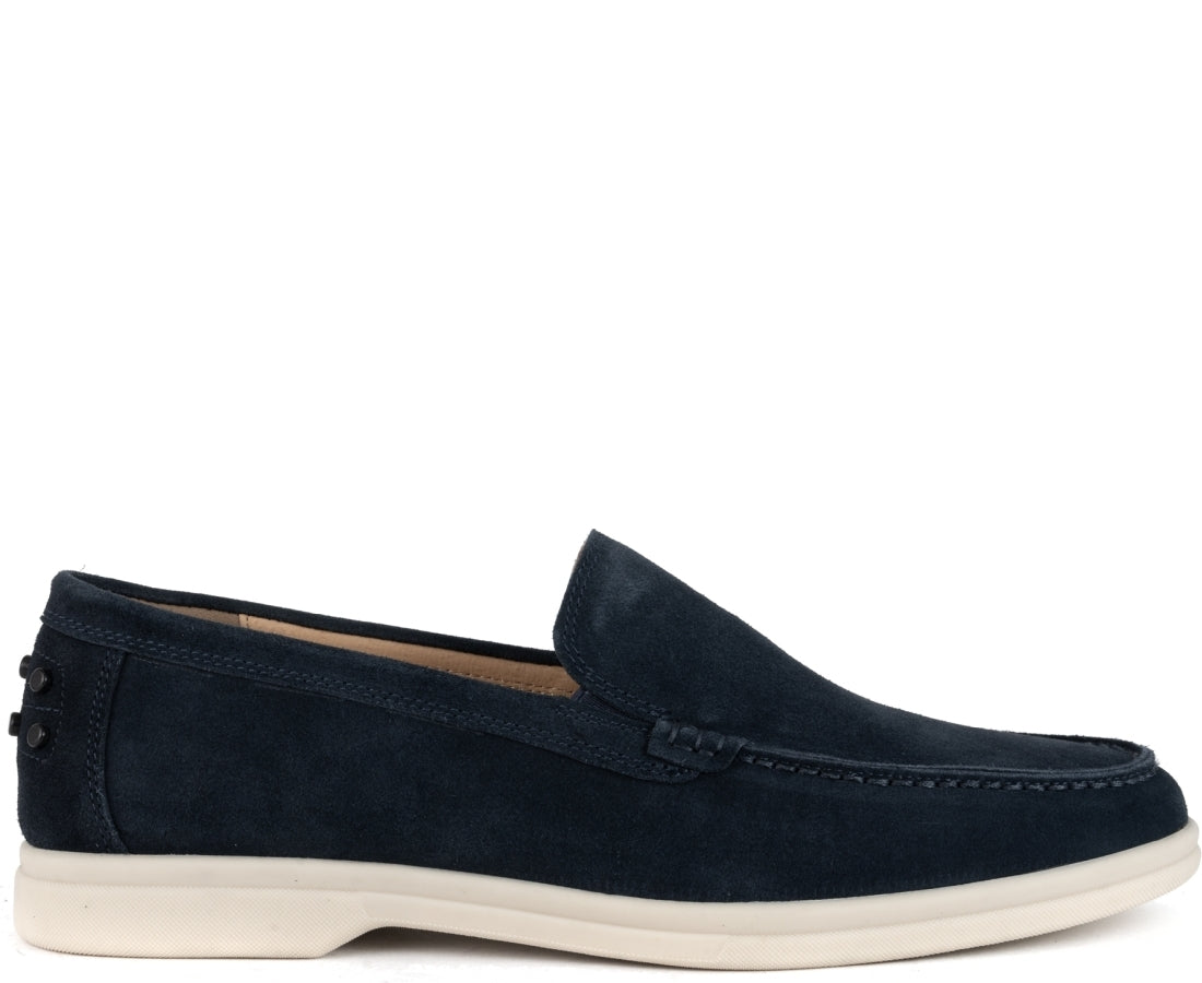 blue casual closed loafers