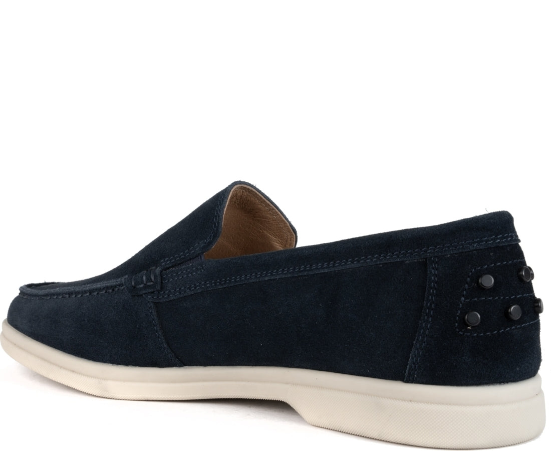 blue casual closed loafers