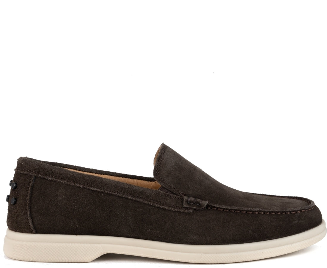 brown casual closed loafers