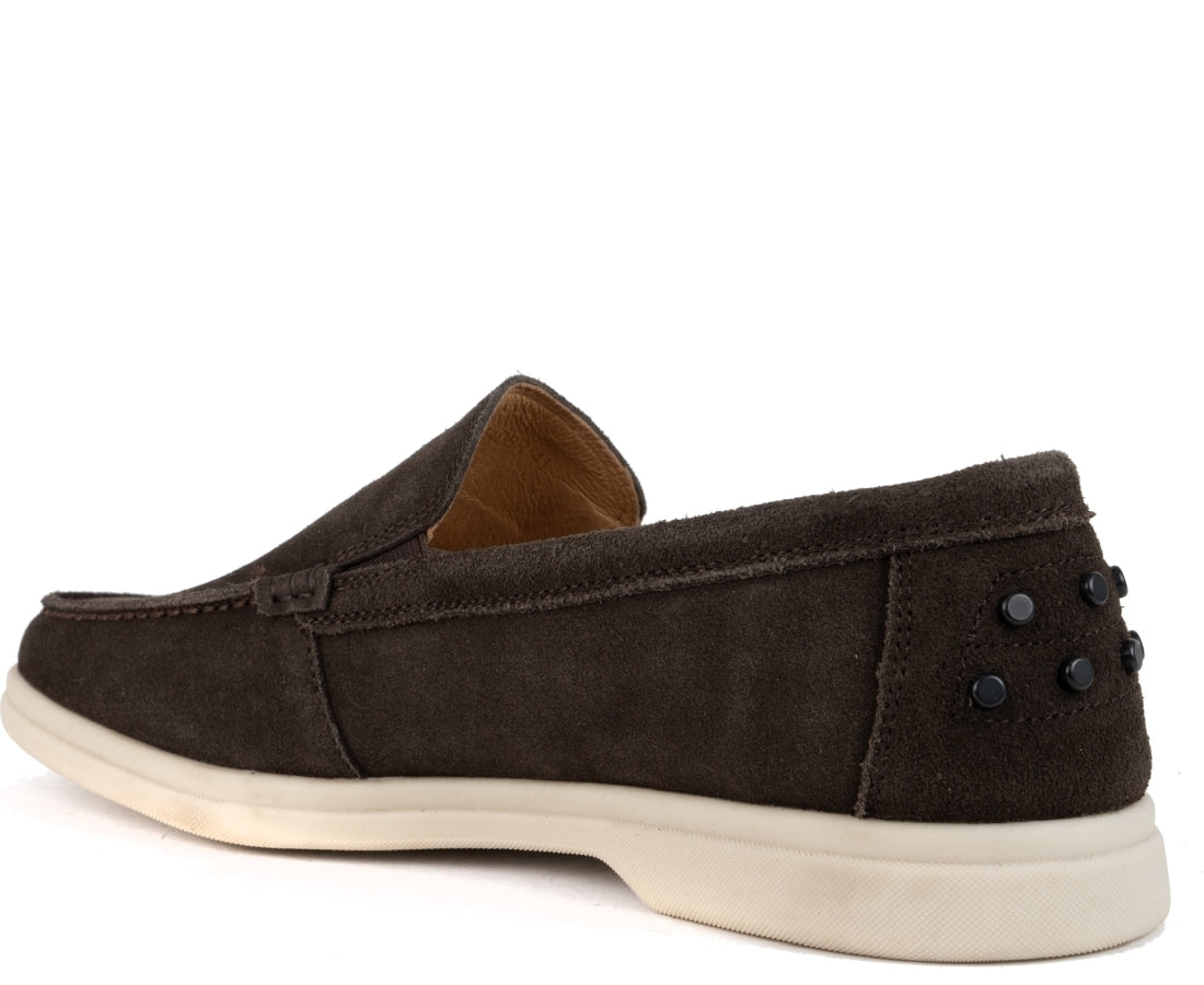 brown casual closed loafers