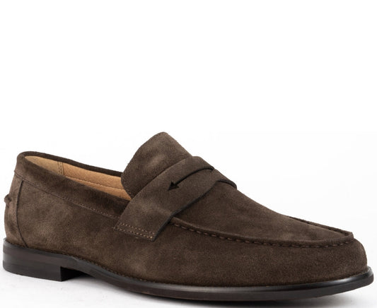 brown casual closed loafers