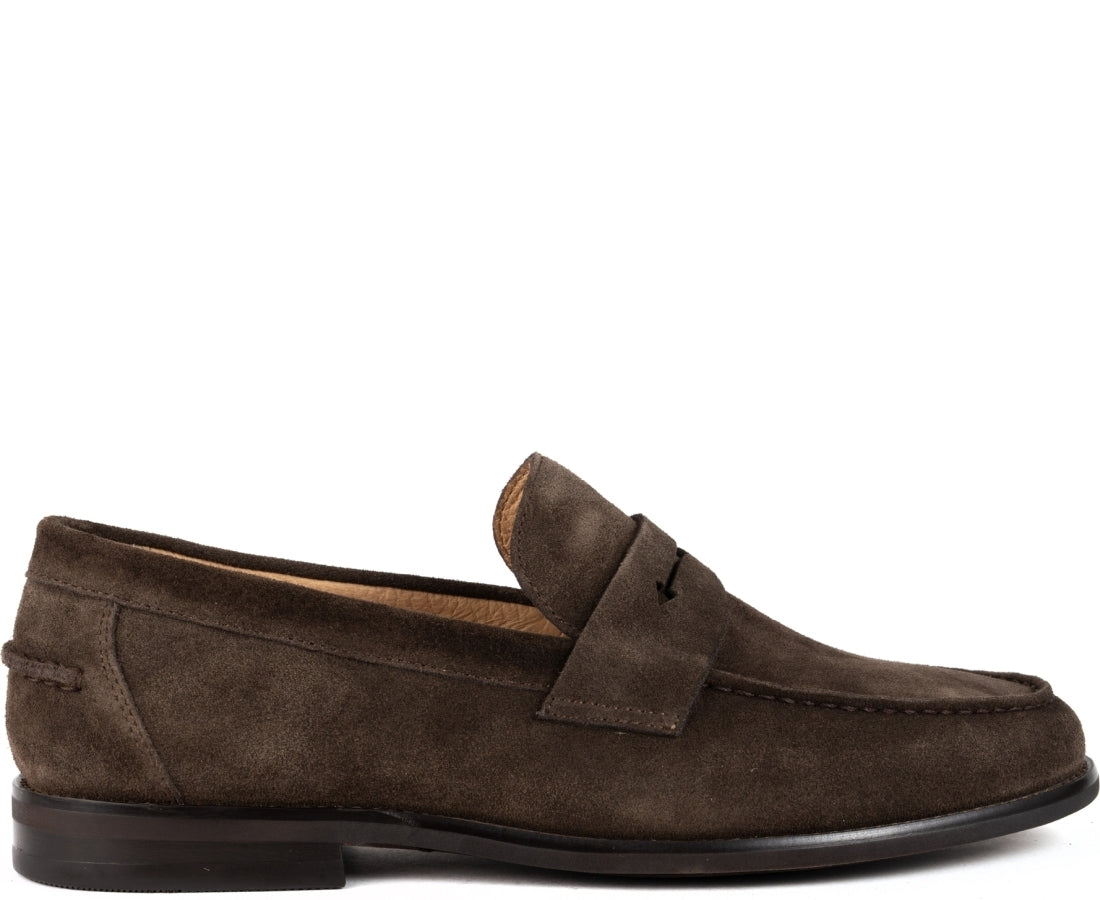 brown casual closed loafers