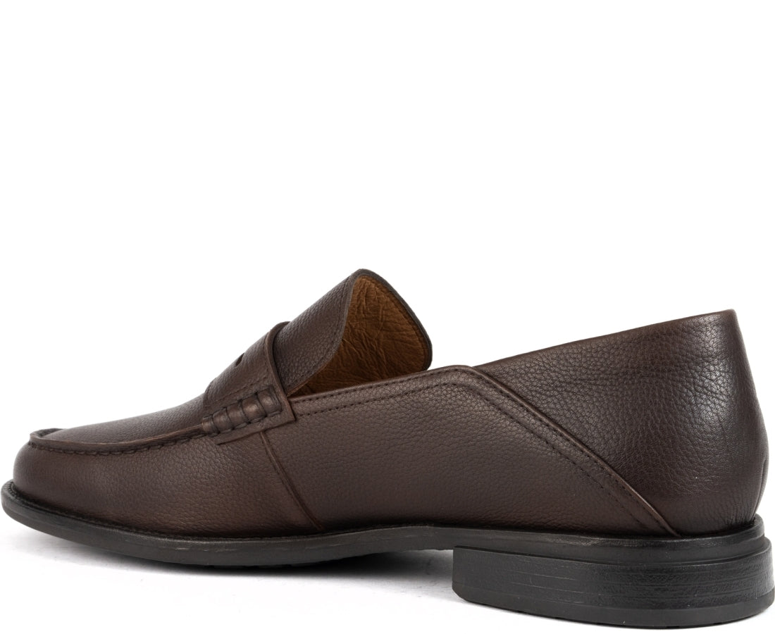 brown casual closed loafers