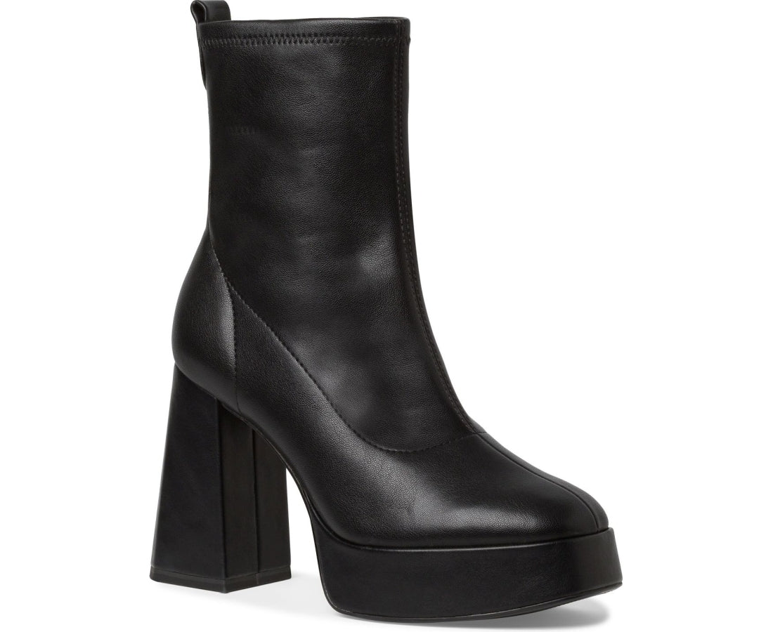 black elegant closed booties