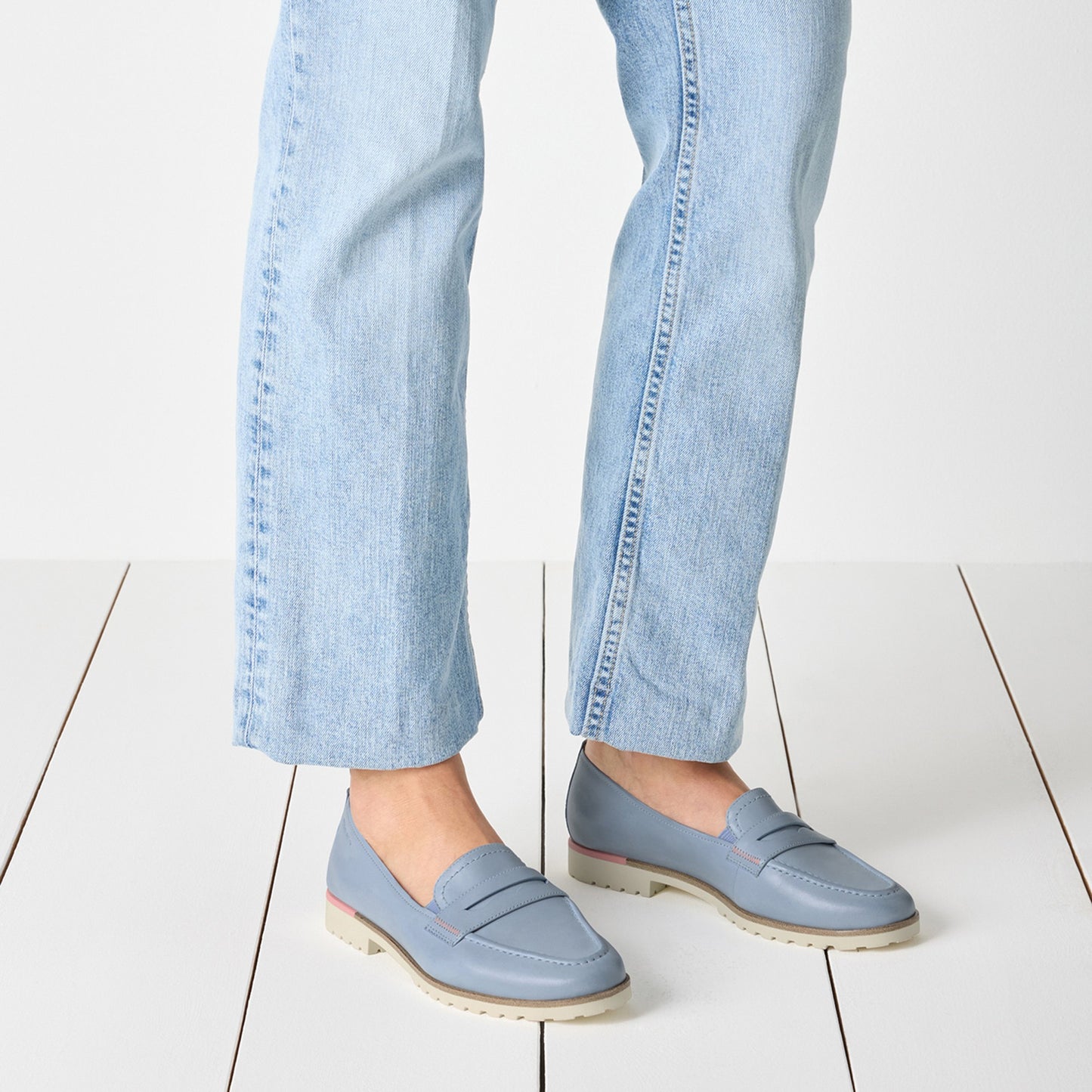 Women's Blue Moccasins
