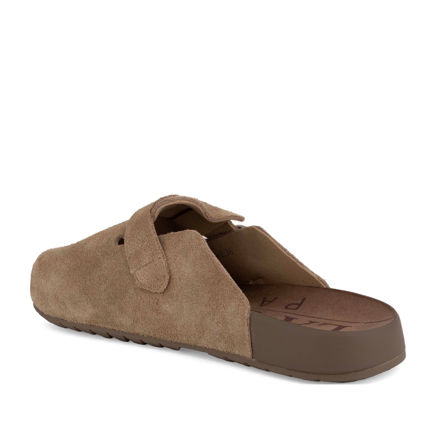 Women's Beige Wedge Mule Slippers