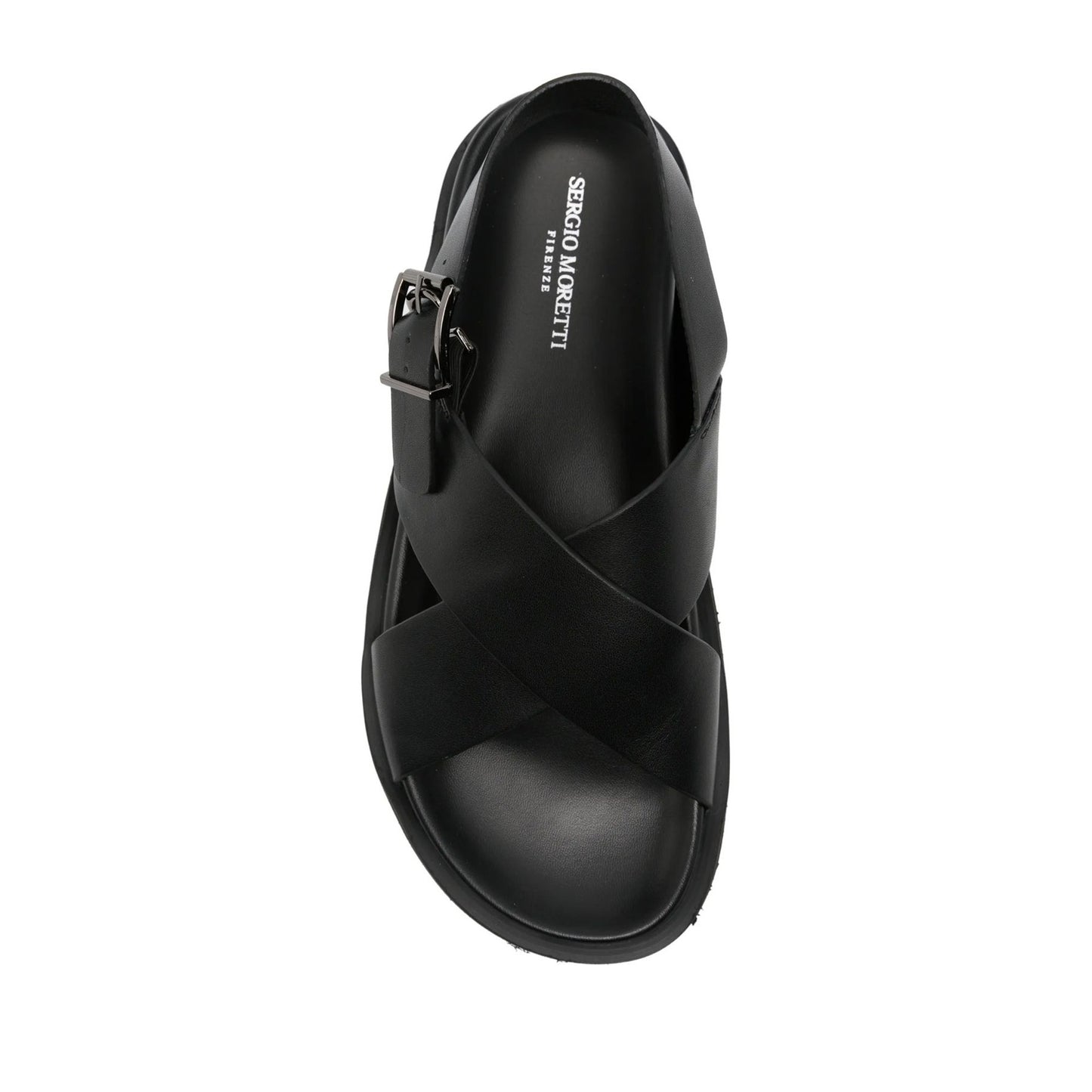 Women's Black Wedge Open-Toe Sandals