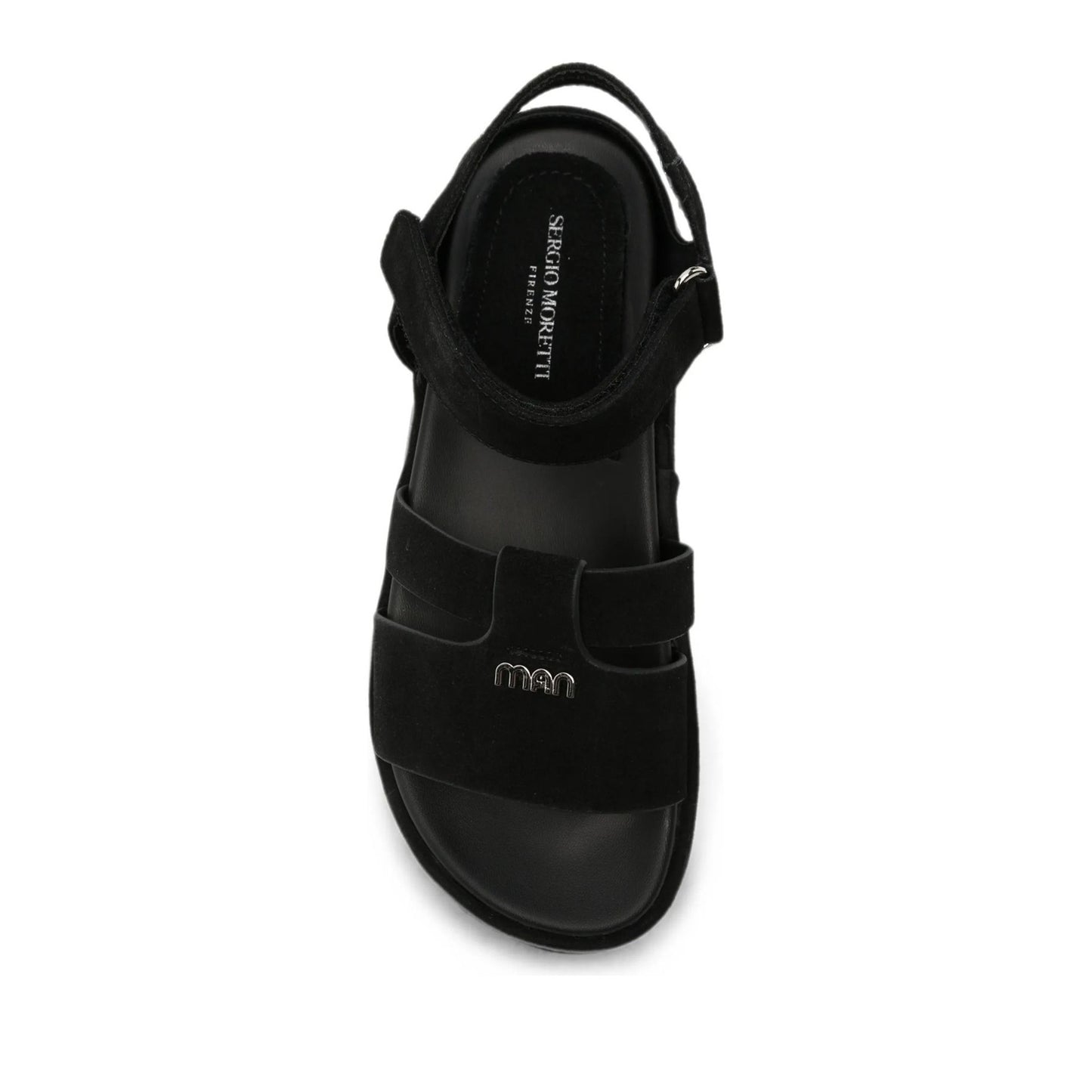 Women's Black Wedge Open-Toe Sandals