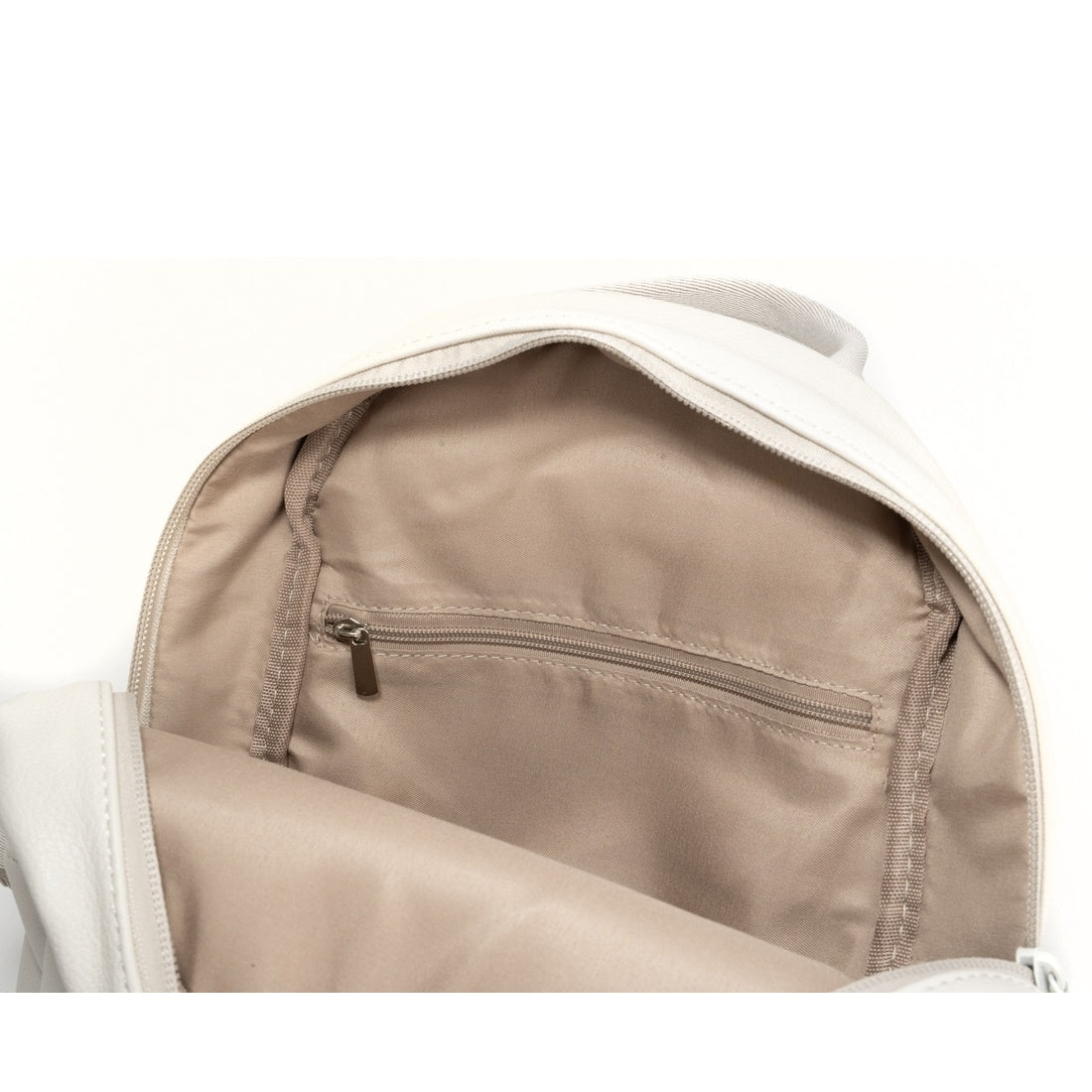 beige backpack