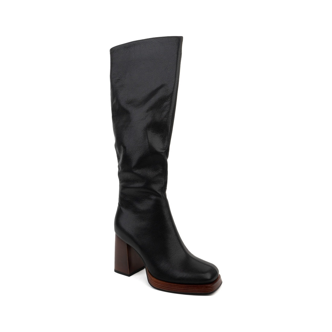 black casual closed boots