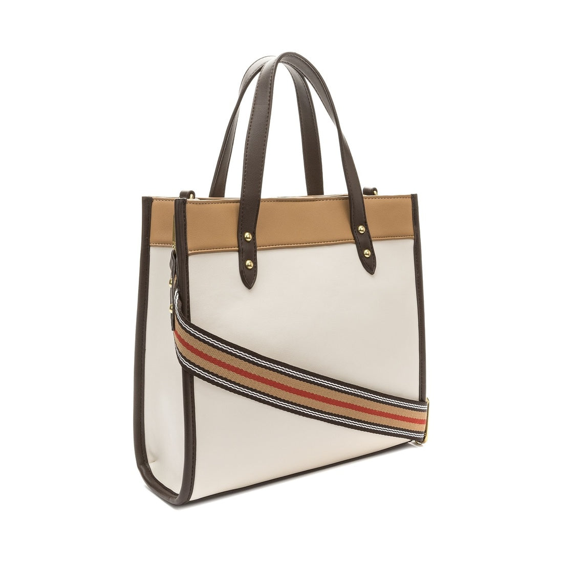 beige casual tote bag