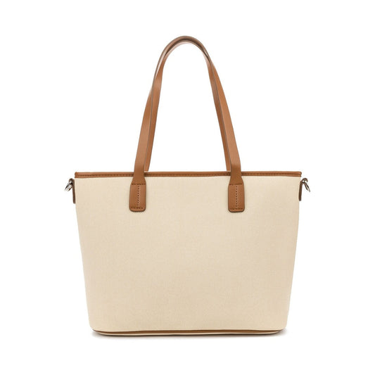 beige casual tote bag